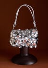Sequinned Shoulder Bag, Silver, large