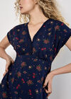 Floral Heart Midi Dress, Navy, large
