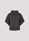Check Print Batwing Top, Grey, large