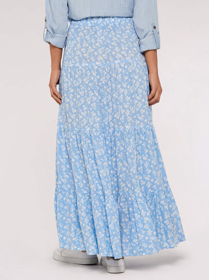 Floral Crepe Tiered Maxi