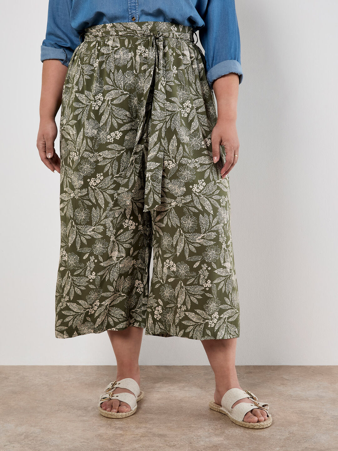 Batik Leaf Culotte Trousers