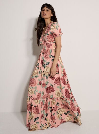 Chloe Floral Wrap Maxi Dress