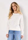Diamante Daisy Jumper, White, large