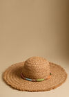 Wide Brim Straw Hat, Stone, large