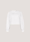 Lace Embroidered Cotton Top, White, large