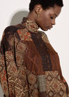 Patchwork Tapestry Roll Neck Top, Rust, large