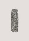 Zebra Print Wide Leg Trousers, Stone, large