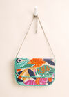 Tropical Beaded Bag, Blue, large