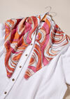 Retro Print Scarf, Pink, large