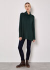 Roll Neck Soft Touch Oversized Top, Green, large