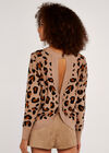 Animal Open Back Jumper, Stone, large