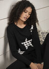 Dogtooth Star Jumper, Black, large