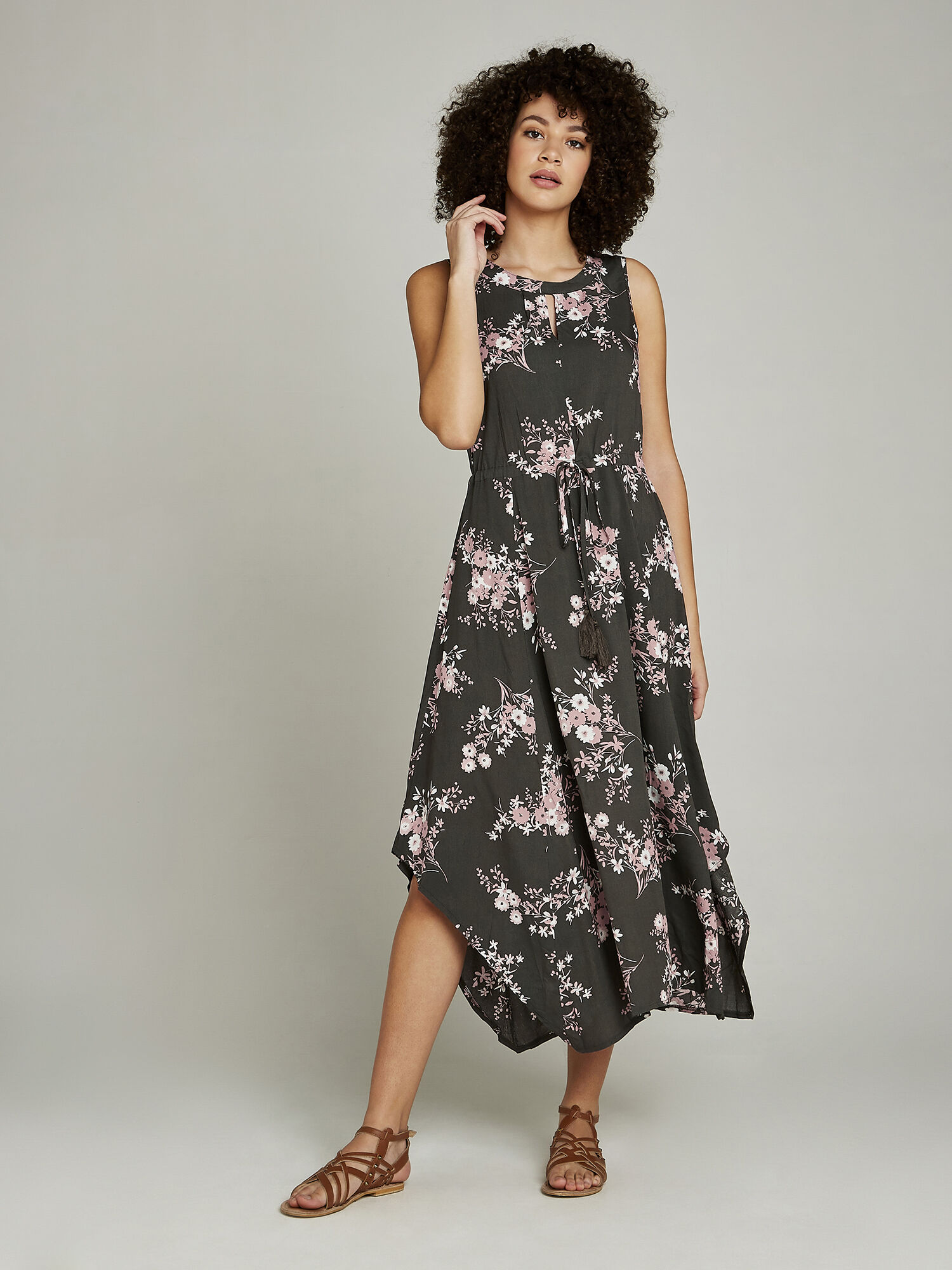 Ruched waist store maxi dress