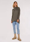 Soft Touch Wrap Tunic Top , Khaki, large