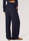 Pleat Detail Soft Tailored Trousers, Navy, large