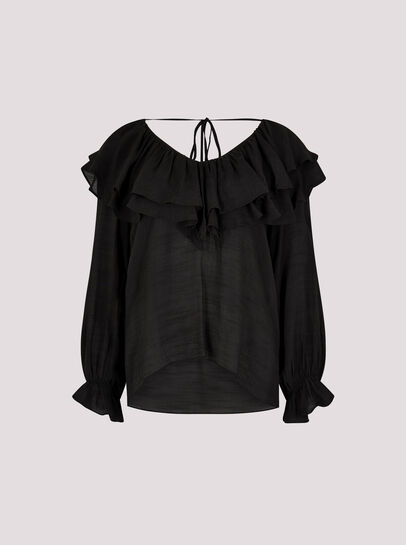 Ruffle Collar Blouse