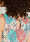 Grey Paisley Tile Sleeveless Top, Grey, large
