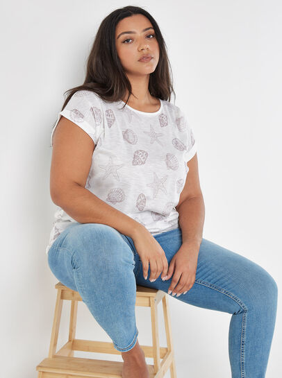 Seashell Shore Slub Top