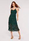 Guipure Lace Midi Dress, Green, large