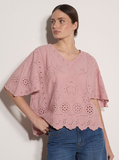 Embroidered Cotton Top