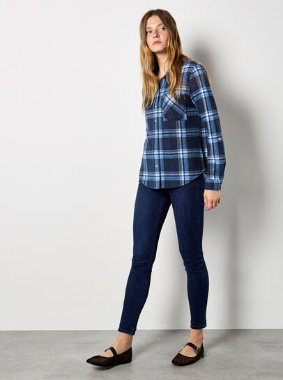 Waffle Knit Classic Check Shirt