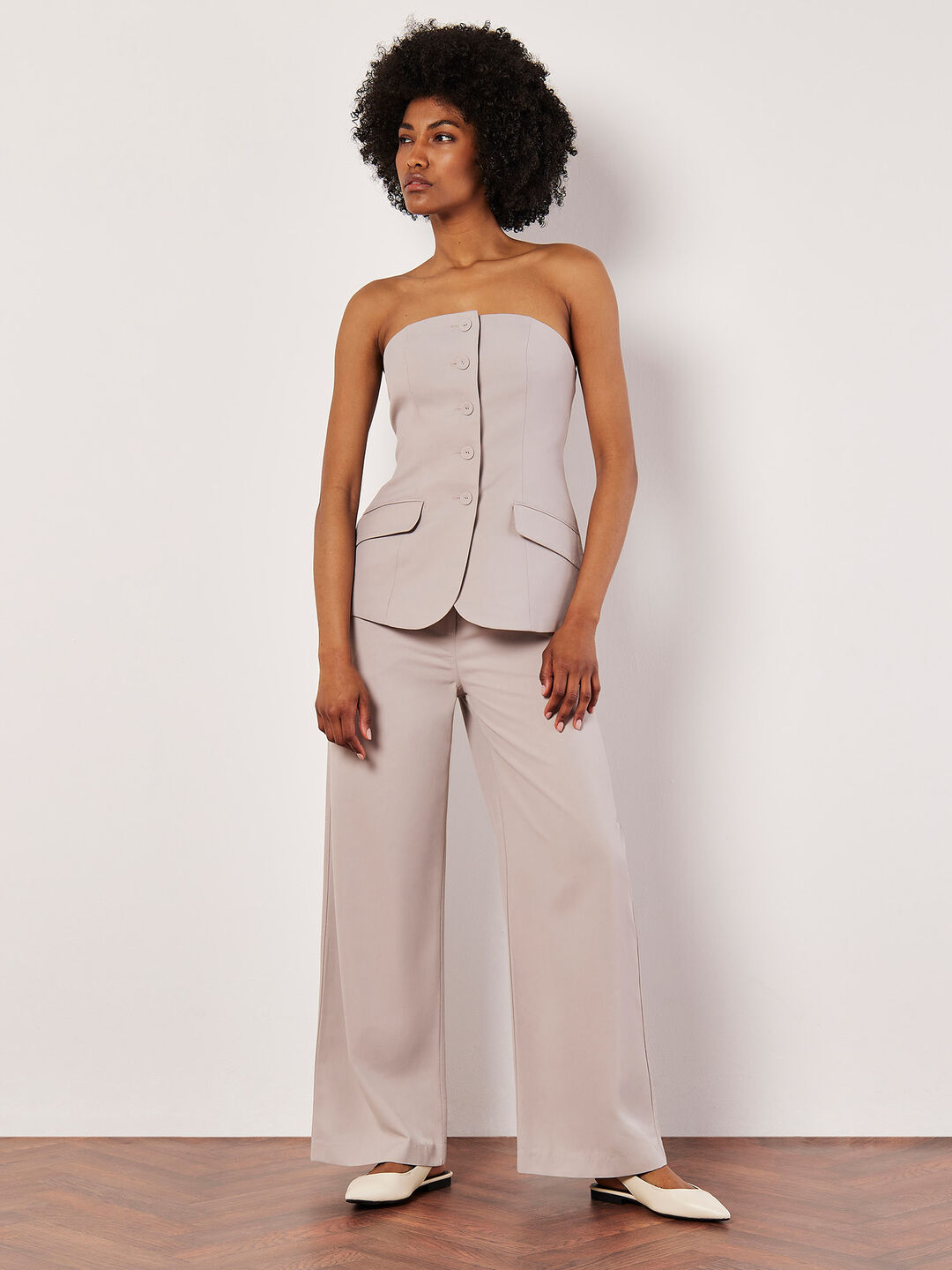 Image of Stone Tailored Bandeau Waistcoat & Trousers Co-ord
