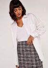 Woven Tweed Skirt, Burgundy, large