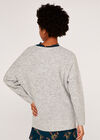 Lurex Sequin Jumper, Light Grey / Silver, large