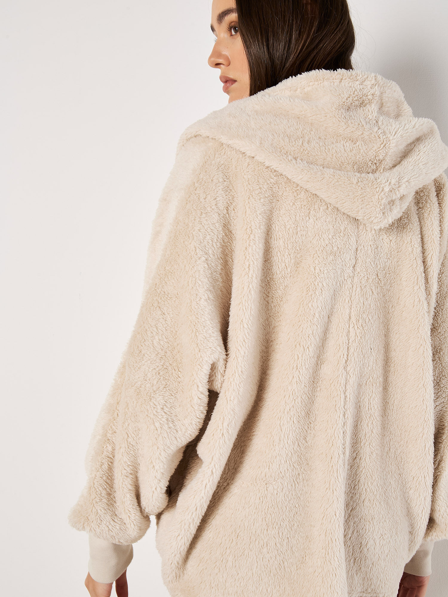 Sherpa hooded cardigan outlet