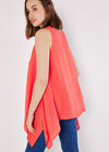 Shimmer Slub Shark Hem Top, Red, large