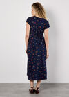 Floral Heart Midi Dress, Navy, large