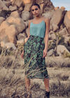 Tropical Wrap Skirt, Black, large