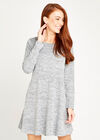 Marl Pocket Swing Dress, Grey, large