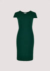 Textured Bodycon Mini Dress, Green, large