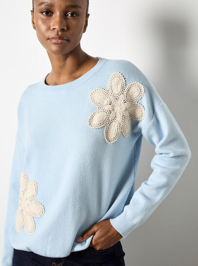Crochet Daisies Lightweight Jumper