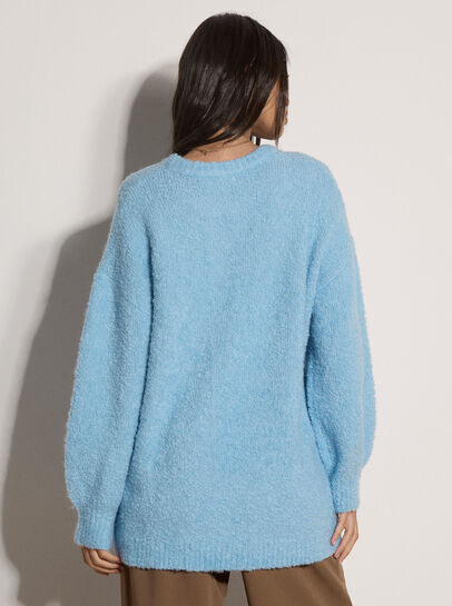 Soft Boucl&eacute; Oversized Long Jumper