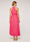 Halter Neck Dress, Fuchsia, large