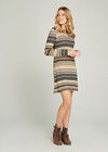 Multi Stripe Tunic Dress, Stone, large