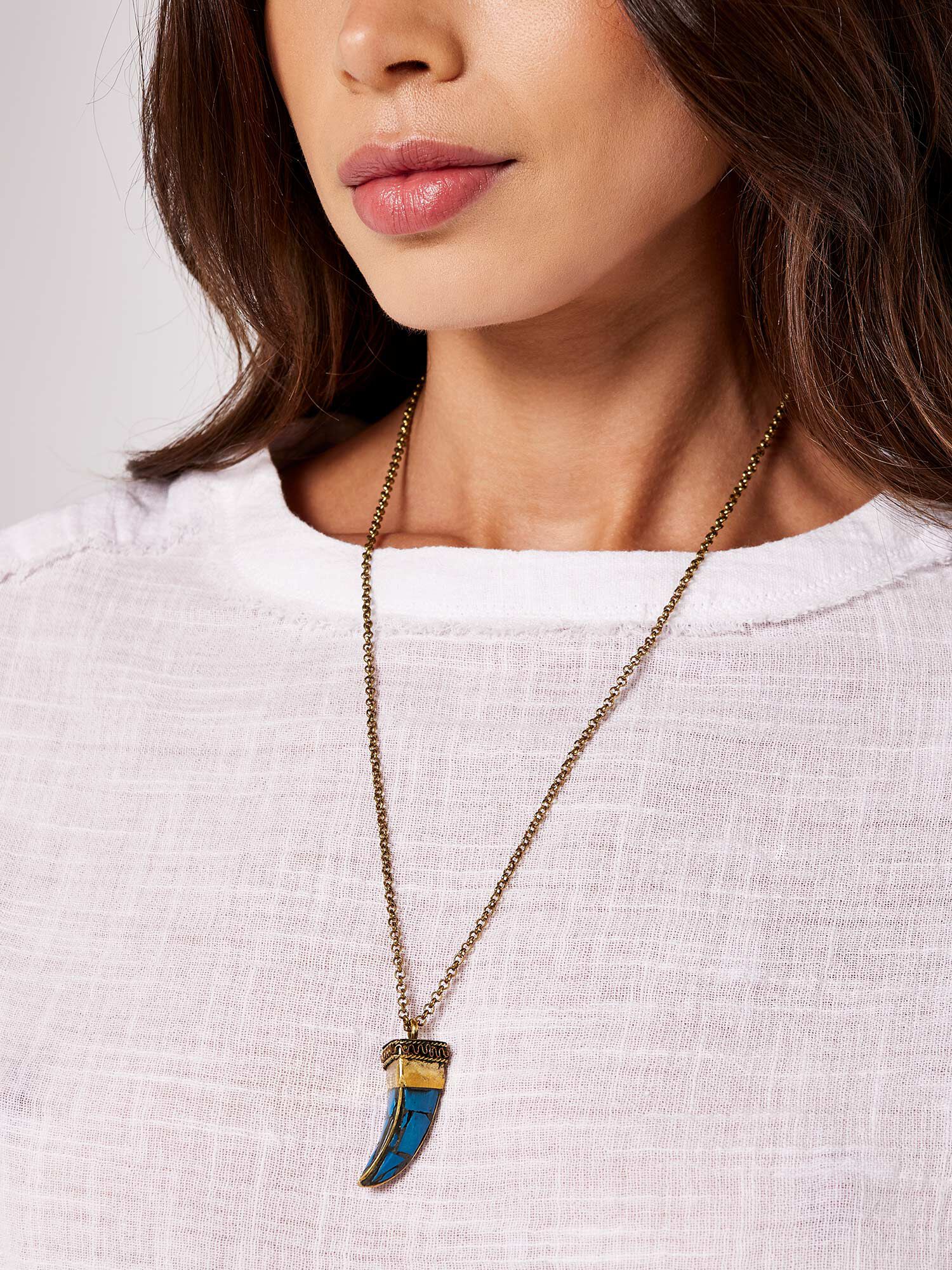 Leopard shop tooth necklace