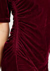 Bodycon Velvet Dress, Burgundy, large