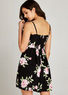 Black  Floral Cami Dress, Black, large