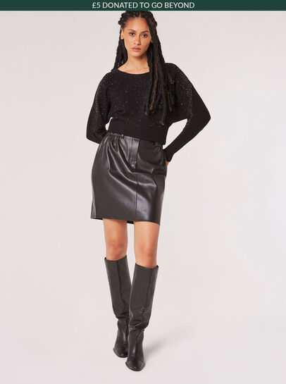 Batwing Sleeve Studded Jumper