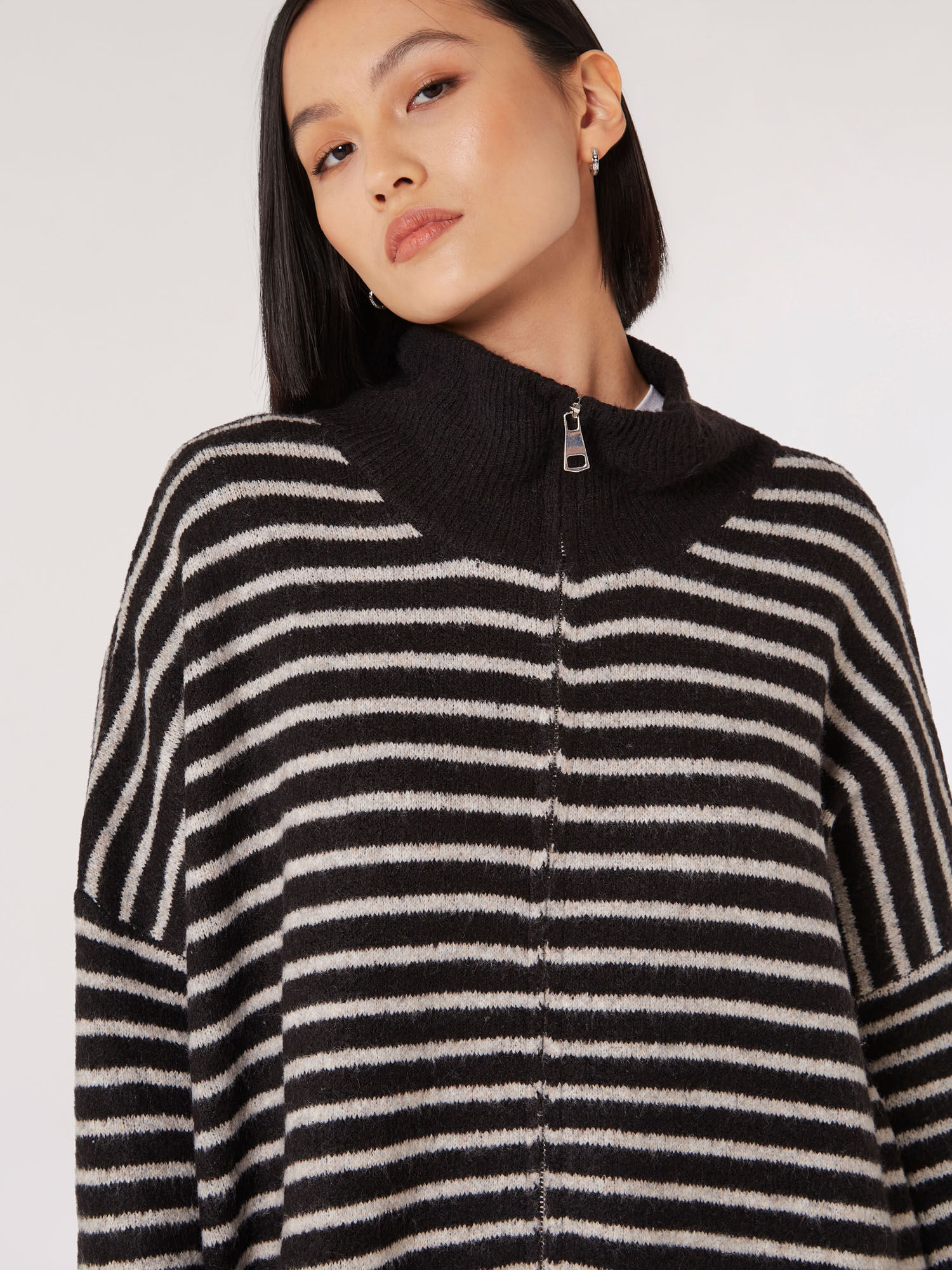 Longline black jumper uk store