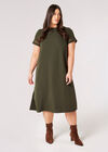 Curve Midi T-Shirt Dress, Green, large
