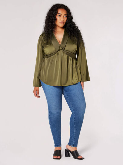 Curve Satin Twist Knot Top