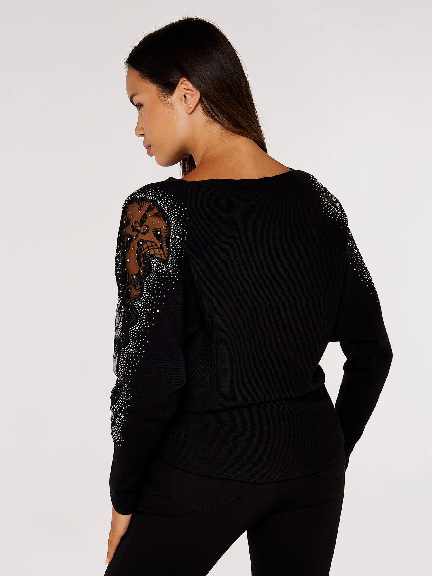 Black batwing jumper shop