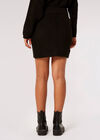 Boucle Knitted Mini Skirt, Black, large