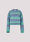 Boxy Space Dye Cable Jumper, Blue, large