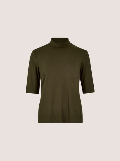 Jersey Mock Neck Top