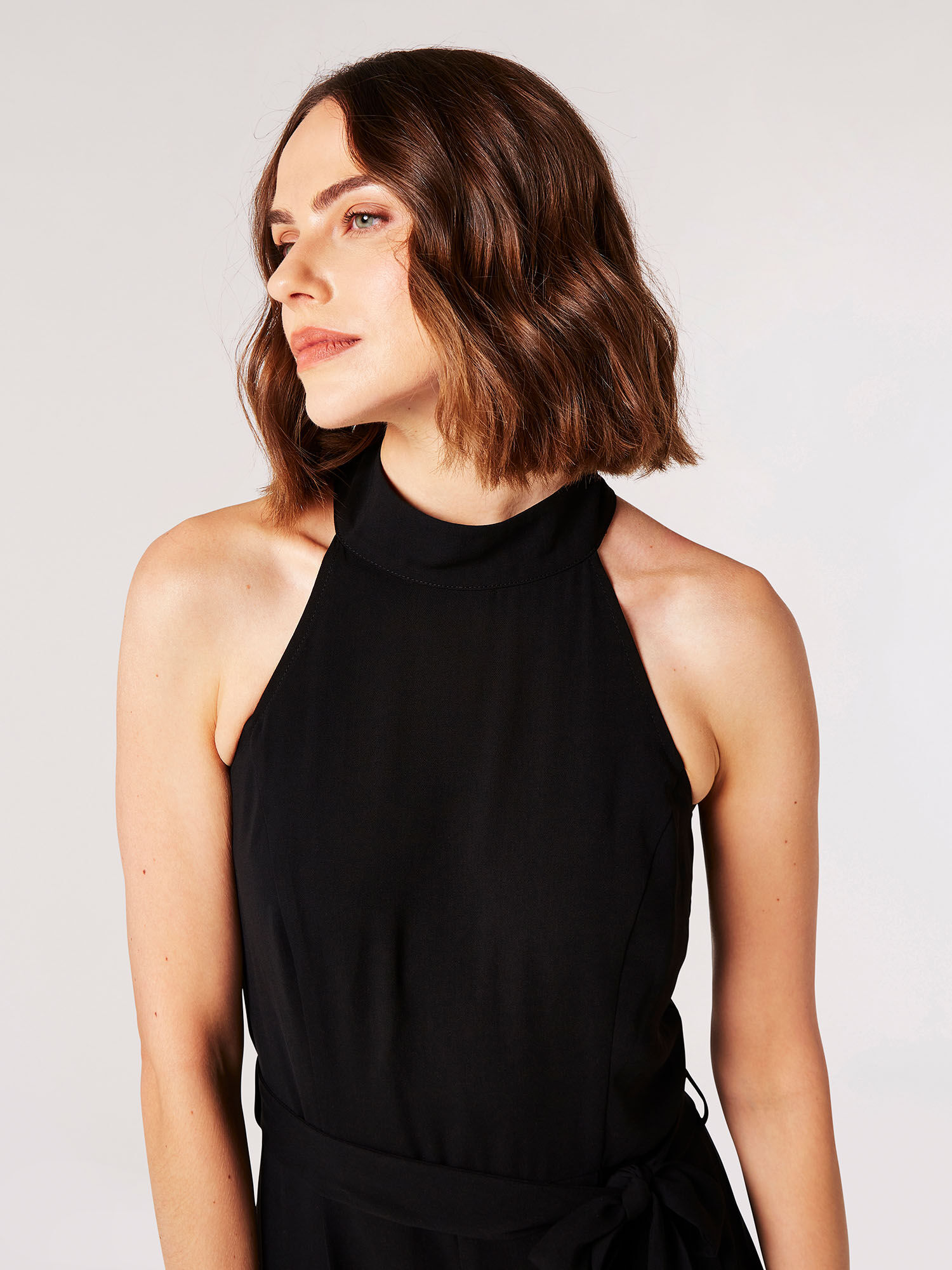 Halter neck jumpsuit uk online